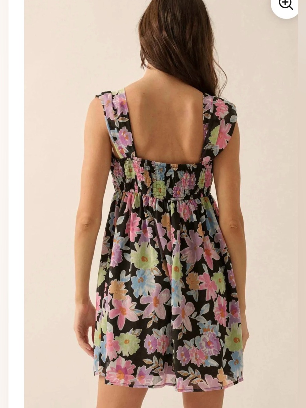 Promesa Beaming Blossoms Floral Chiffon Mini Dress - Picture 2 of 8